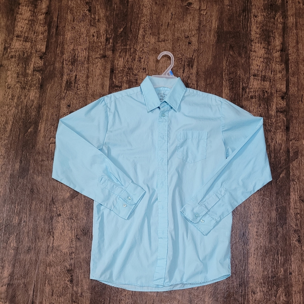 George Boys Button Down Dress Shirt Size 18 XXL Aqua
